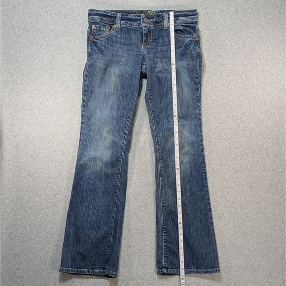 American Eagle Jeans Women’s 10 Regular Low Rise Bootcut Blue Denim Y2K 2000s - Picture 11 of 12